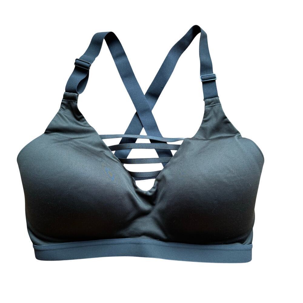 Victoria’s Secret Olive Green VSX Sports Bra Criss Cross Racerback Size 34DD